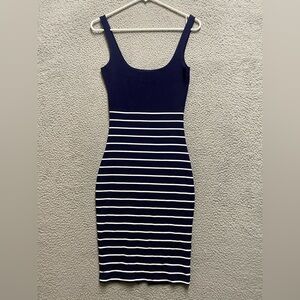 Cotton On Dress Womens XS  Blue White Striped  Sleeveless